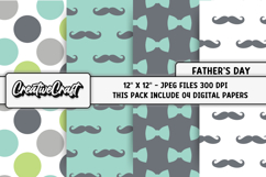 Fathers Day digital paper, fathers day graphic, illustration Product Image 1