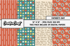Father’s Day digital paper, father’s Day digital scrapbook Product Image 1