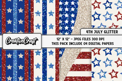 4th of July Digital Papers, independence day digital papers Product Image 1
