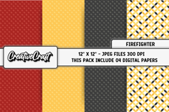 Firefighter Digital paper, firefighter graphic, illustration Product Image 1