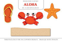 Beach Clip Art, summer clipart graphic, beach illustration Product Image 1