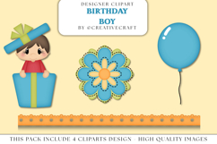 Birthday Boy PNG clipart, birthday boy png illustrations Product Image 1