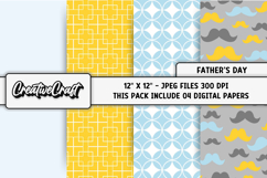 Fathers Day digital paper, fathers day graphic, illustration Product Image 1