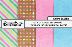 Easter Day Digital Paper, happy easter graphic, illustration Product Image 1