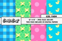 Farm Girl Digital Papers, scrapbooking backgrounds designs Product Image 1