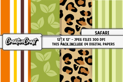 Safari Digital Papers, animal print backgrounds designs Product Image 1