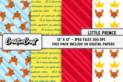 Little Prince Digital Papers, scrapbook backgrounds designs Product Image 1