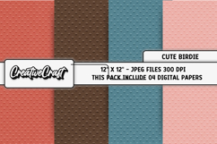 Cute Birdie Digital Paper, spring digital scrapbook graphics Product Image 1