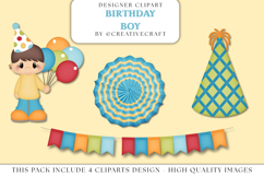 Birthday Boy PNG clipart, birthday boy png illustrations Product Image 1