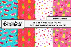 Summer Sweet Digital Paper. summer graphics, illustrations Product Image 1