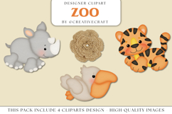 Safari Animal Clip Art, zoo graphics, jungle illustrations Product Image 1