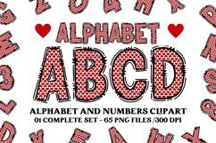 Valentine Alphabet Clip Art, valentines day letters doodle Product Image 1