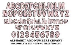 Valentine Alphabet Clip Art, valentines day letters doodle Product Image 2