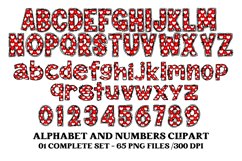 Valentine Alphabet Clip Art, valentines day letters doodle Product Image 2