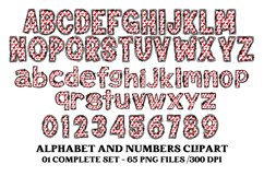 Valentine Alphabet Clip Art, valentines day letters doodle Product Image 3