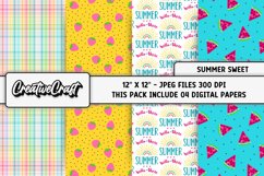 Summer Sweet Digital Paper. summer graphics, illustrations Product Image 1