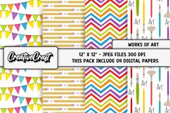 Back to School Digital Papers, scrapbook backgrounds designs Product Image 1