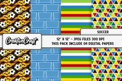 Soccer Digital Paper, sport graphics, soccer illustrations Product Image 1