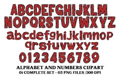 Valentine Alphabet Clip Art, valentines day letters doodle Product Image 2