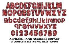 Valentine Alphabet Clip Art, valentines day letters doodle Product Image 2