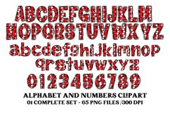 Valentine Alphabet Clip Art, valentines day letters doodle Product Image 3