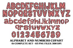 Valentine Alphabet Clip Art, valentines day letters doodle Product Image 2