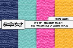 Tribal Digital Papers, aztec graphic, ethnic illustrations Product Image 1