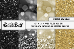 Happy New Year Digital Papers, scrapbook backgrounds designs Product Image 1