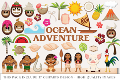 Ocean Adventure png clipart, princess clipart illustration Product Image 1