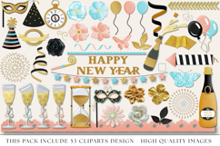 New Year png Clipart - Party, Balloons &amp; Fireworks Product Image 2