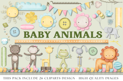 Baby Animals png clipart, baby graphics, animal illustration Product Image 2