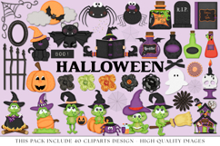 Halloween Clipart, halloween graphic design, illustrations Product Image 2