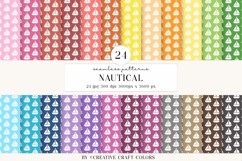 Nautical Seamless Patterns, Digital Papers, Scrapbook Design Product Image 2