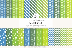 Nautical Seamless Patterns, Digital Papers, Scrapbook Design Product Image 2