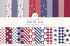 4th of July Seamless Patterns, independence day illustration Product Image 2