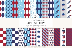 4th of July Seamless Patterns, independence day illustration Product Image 2