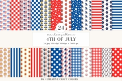 4th of July Seamless Patterns, independence day illustration Product Image 2