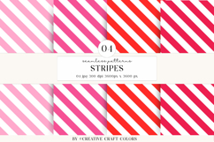 Stripes Seamless Patterns, rainbow digital papers designs Product Image 1