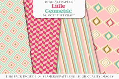 Geometric Seamless Pattern, geometric digital paper graphics Product Image 1