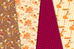 Fall Autumn Seamless Pattern, fall autumn digital papers Product Image 2