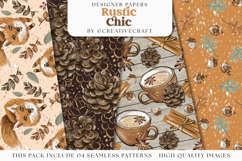 Fall Autumn Seamless Pattern, fall autumn digital papers Product Image 1