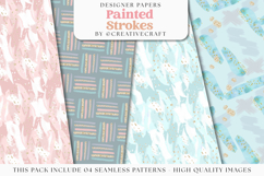 Paint Brush Strokes Seamless Pattern, strokes digital papers Product Image 1