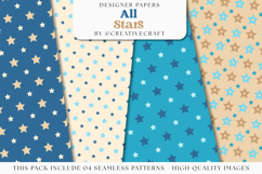 Stars Seamless Pattern, stars digital papers illustrations Product Image 1