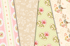 Garden Seamless Pattern, flowers roses digital papers Product Image 2