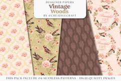 Floral Seamless Pattern, flowers roses digital paper graphic Product Image 1