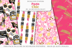 Paris Chic Seamless Pattern, makeup pattern, illustrations Product Image 1