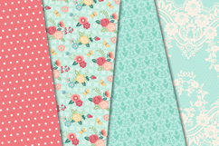 Floral Seamless Pattern, flowers roses digital paper graphic Product Image 2