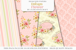 Garden Seamless Pattern, flowers roses digital papers Product Image 1