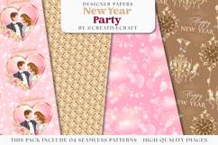 New Year Seamless Pattern, new year digital paper graphic Product Image 1