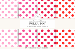 Polka Dot Seamless Patterns, rainbow digital papers, bright Product Image 1